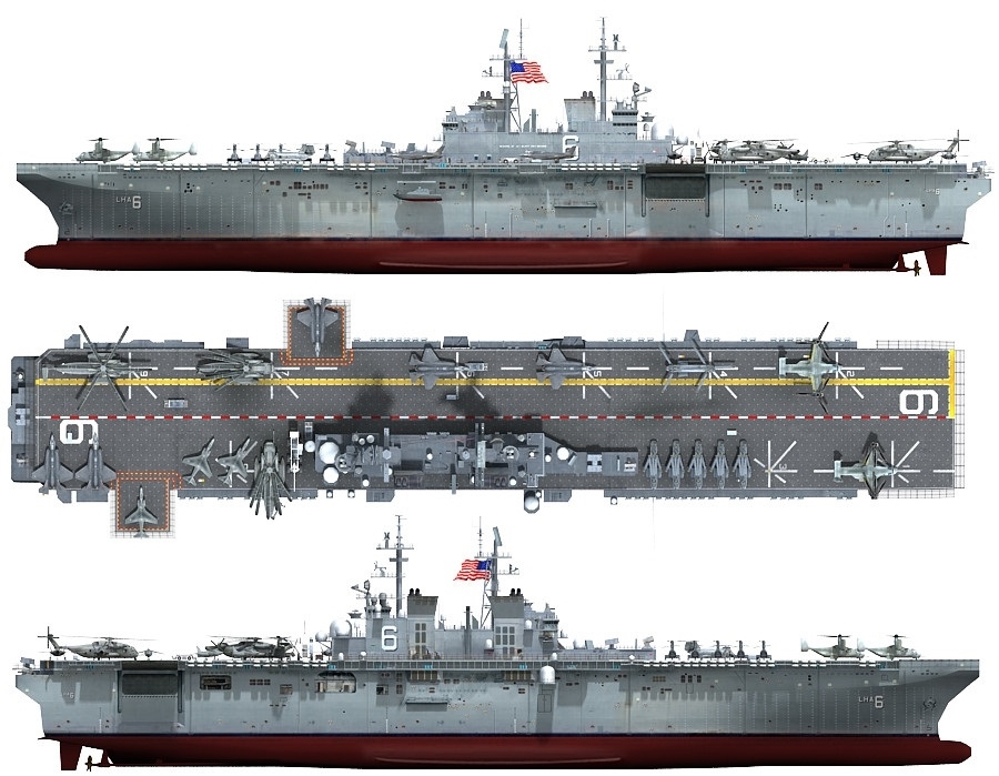 Бдк дд. USS America LHA-6. Универсальные десантные корабли типа «Америка». УДК типа Америка. Крейсера «Ульяновск» проекта 1143.7.