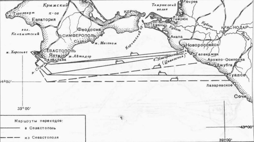 На схеме обозначен и подписан город ставший базой российского черноморского флота