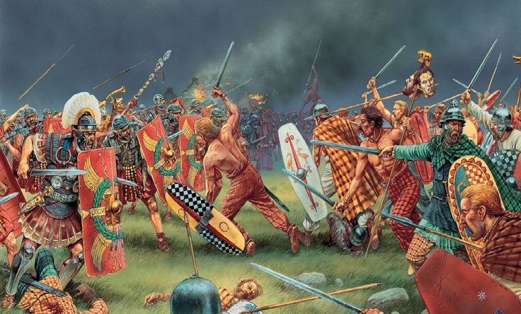 Римские легионы против восставших бриттов, реконструкция Питера Денниса