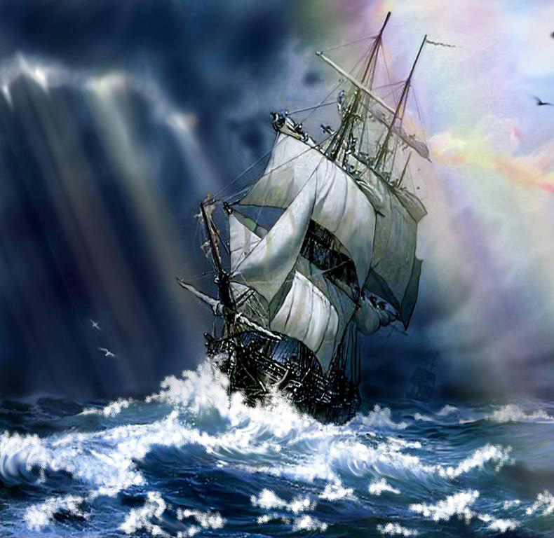 Парусник в море. Корабль в шторм. Старинные корабли. Старинные парусные корабли. Пиратский корабль в бухте.