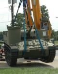 M37 105mm Howitzer Motor Carriage (HMC) during relocation moved from Aberdeen Proving Ground. August 6th. 2009