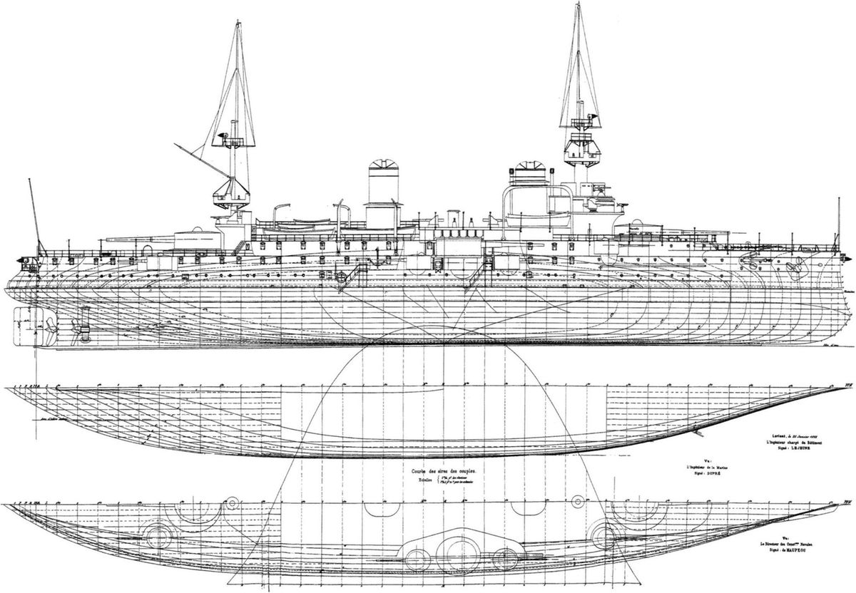 Эскадренный броненосец евстафий чертежи