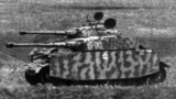 Panzer 4 ausf. H tanks in the tight formation on the battlefield