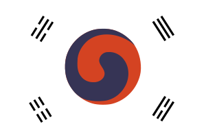 Fichier:Флаг Республики Корея (1982).svg