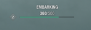 Embarking indicator while embarking troops.