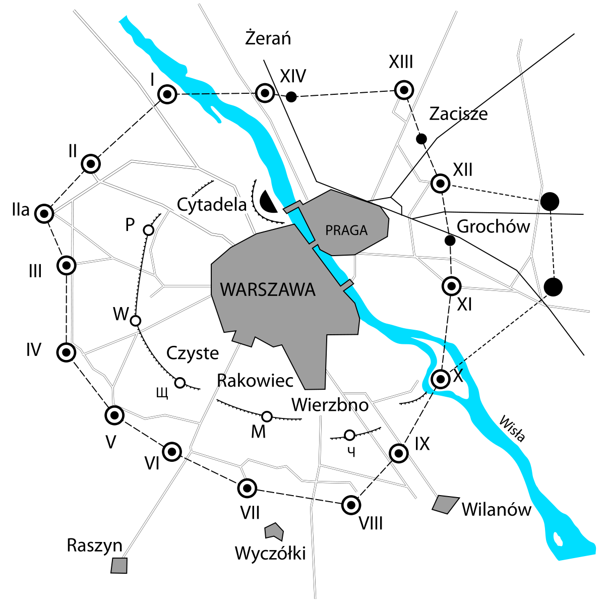 Координаты варшавы