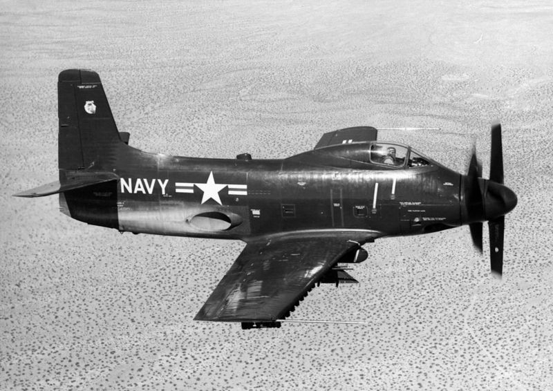 File:1280px-Douglas A2D-1 in flight 1954.jpeg