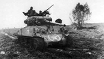 M4A3E8 Medium Tank with the 761st Tank Battalion outside of Nancy France on November 8 1944.png