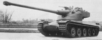 AMX 50 battle tank with a 120 mm gun and a louvered hull